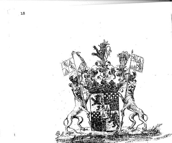 Drawing of the arms prepared for the 1749 countship