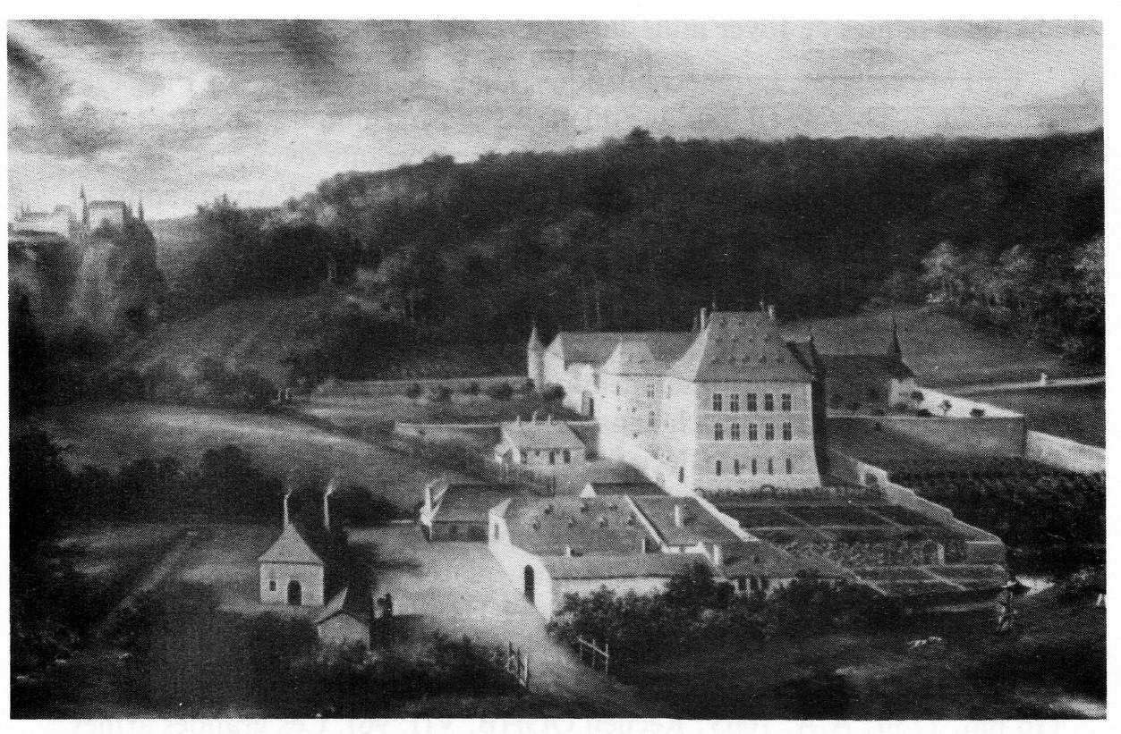 Painting of the two castles of Ansembourg and the forges before 1678